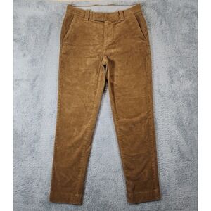 Brooks Brothers Corduroy Pants Mens 32x32 Beige Slim Fit Stretch Preppy Trousers